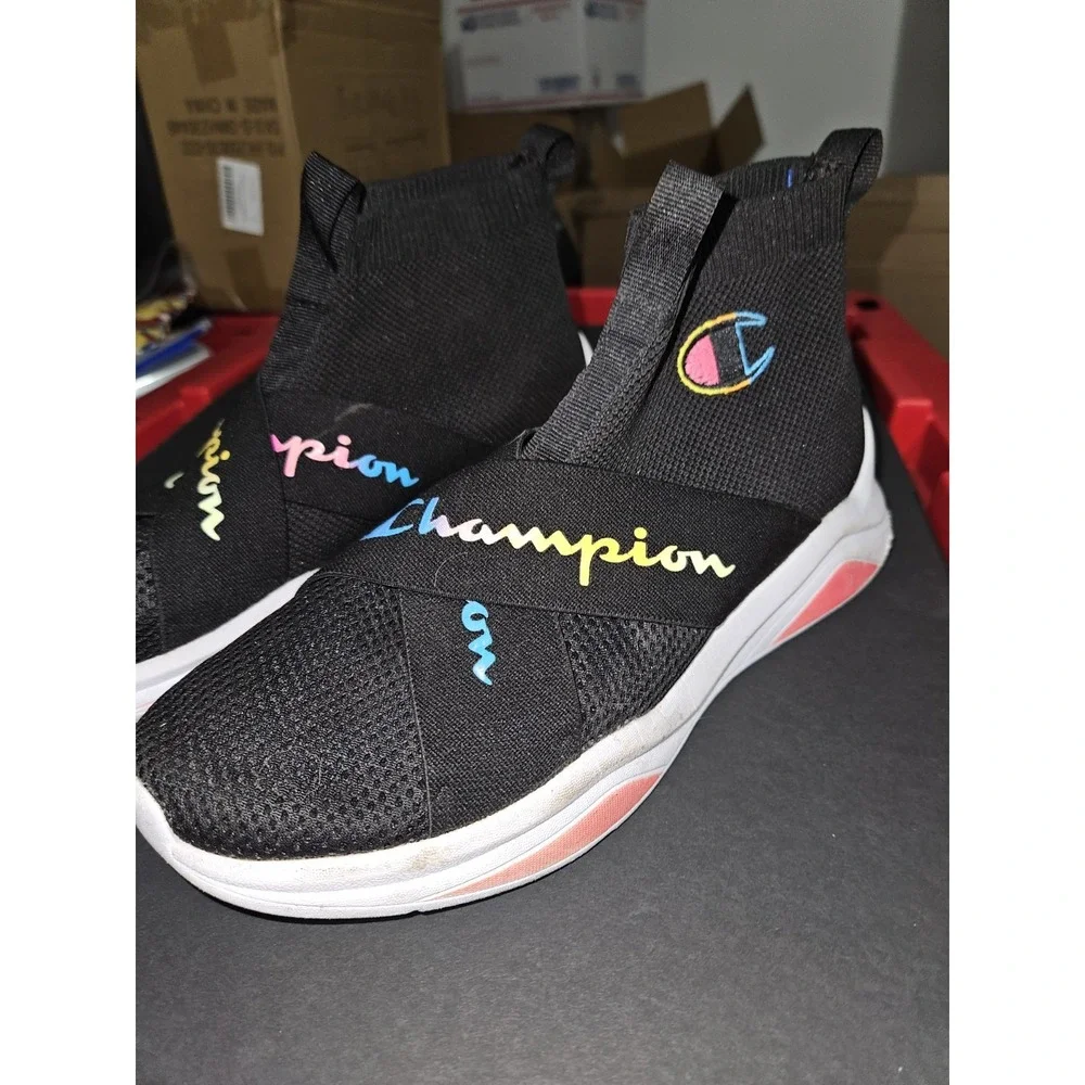 Size 6 Boys Champion High‎ Tops Slip On No Tie